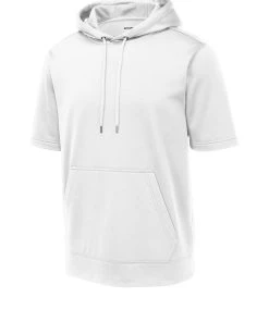 Sport-Tek Men's Sport-Wick Fleece Short Sleeve Hooded Pullover -Bulkthreads store 85131842