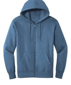 District Perfect Weight Fleece Full-Zip Hoodie DT1103 -Bulkthreads store 85132111
