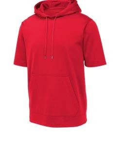 Sport-Tek Men's Sport-Wick Fleece Short Sleeve Hooded Pullover -Bulkthreads store 85132115