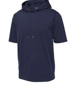 Sport-Tek Men's Sport-Wick Fleece Short Sleeve Hooded Pullover -Bulkthreads store 85132311