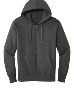 District Perfect Weight Fleece Full-Zip Hoodie DT1103 -Bulkthreads store 85132778