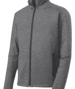 Sport-Tek Men's Sport-Wick Stretch Contrast Full-Zip Jacket -Bulkthreads store 85137114
