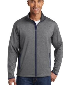 Sport-Tek Men's Sport-Wick Stretch Contrast Full-Zip Jacket -Bulkthreads store 85138312