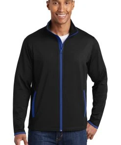 Sport-Tek Men's Sport-Wick Stretch Contrast Full-Zip Jacket -Bulkthreads store 85139023
