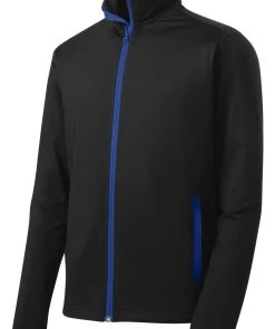 Sport-Tek Men's Sport-Wick Stretch Contrast Full-Zip Jacket -Bulkthreads store 85139025