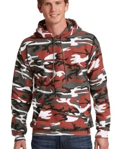 Port & Company - Men's Core Fleece Camo Pullover Hooded Sweatshirt -Bulkthreads store 85145644