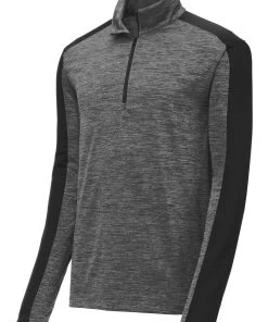 Sport-Tek Men's PosiCharge Electric Heather Colorblock 1/4-Zip Pullover -Bulkthreads store 85156992