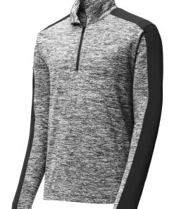 Sport-Tek Men's PosiCharge Electric Heather Colorblock 1/4-Zip Pullover -Bulkthreads store 85157663