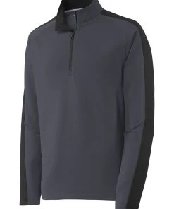 Sport-Tek Men's Sport-Wick Textured Colorblock 1/4-Zip Pullover -Bulkthreads store 85163770
