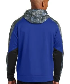Sport-Tek Men's Sport-Wick Mineral Freeze Fleece Colorblock Hooded Pullover -Bulkthreads store 85164491