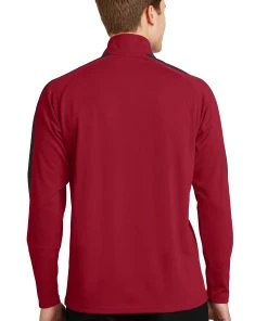Sport-Tek Men's Sport-Wick Textured Colorblock 1/4-Zip Pullover -Bulkthreads store 85165120