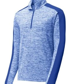 Sport-Tek Men's PosiCharge Electric Heather Colorblock 1/4-Zip Pullover -Bulkthreads store 85165125