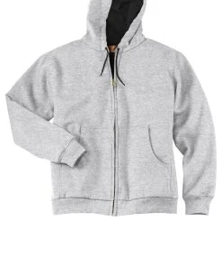 CornerStone Men's Heavyweight Full-Zip Hooded Sweatshirt With Thermal Lining CS620 -Bulkthreads store 85167424