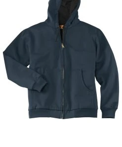 CornerStone Men's Heavyweight Full-Zip Hooded Sweatshirt With Thermal Lining CS620 -Bulkthreads store 85167462