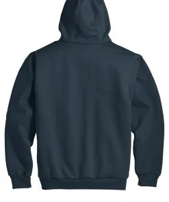 CornerStone Men's Heavyweight Full-Zip Hooded Sweatshirt With Thermal Lining CS620 -Bulkthreads store 85167464