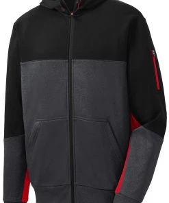 Sport-Tek Men's Tech Fleece Colorblock Full-Zip Hooded Jacket -Bulkthreads store 85168711