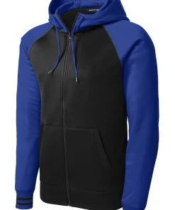 Sport-Tek Men's Sport-Wick Varsity Fleece Full-Zip Hooded Jacket -Bulkthreads store 85168940