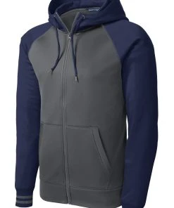 Sport-Tek Men's Sport-Wick Varsity Fleece Full-Zip Hooded Jacket -Bulkthreads store 85169166