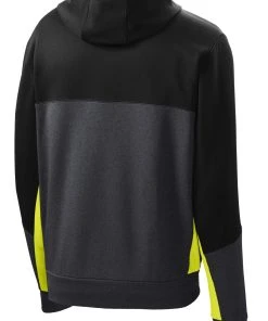 Sport-Tek Men's Tech Fleece Colorblock Full-Zip Hooded Jacket -Bulkthreads store 85169189