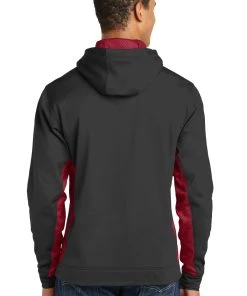Sport-Tek Men's Sport-Wick CamoHex Fleece Colorblock Hooded Pullover -Bulkthreads store 85169631
