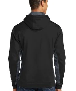 Sport-Tek Men's Sport-Wick CamoHex Fleece Colorblock Hooded Pullover -Bulkthreads store 85169907