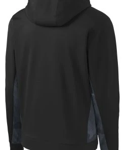 Sport-Tek Men's Sport-Wick CamoHex Fleece Colorblock Hooded Pullover -Bulkthreads store 85169909