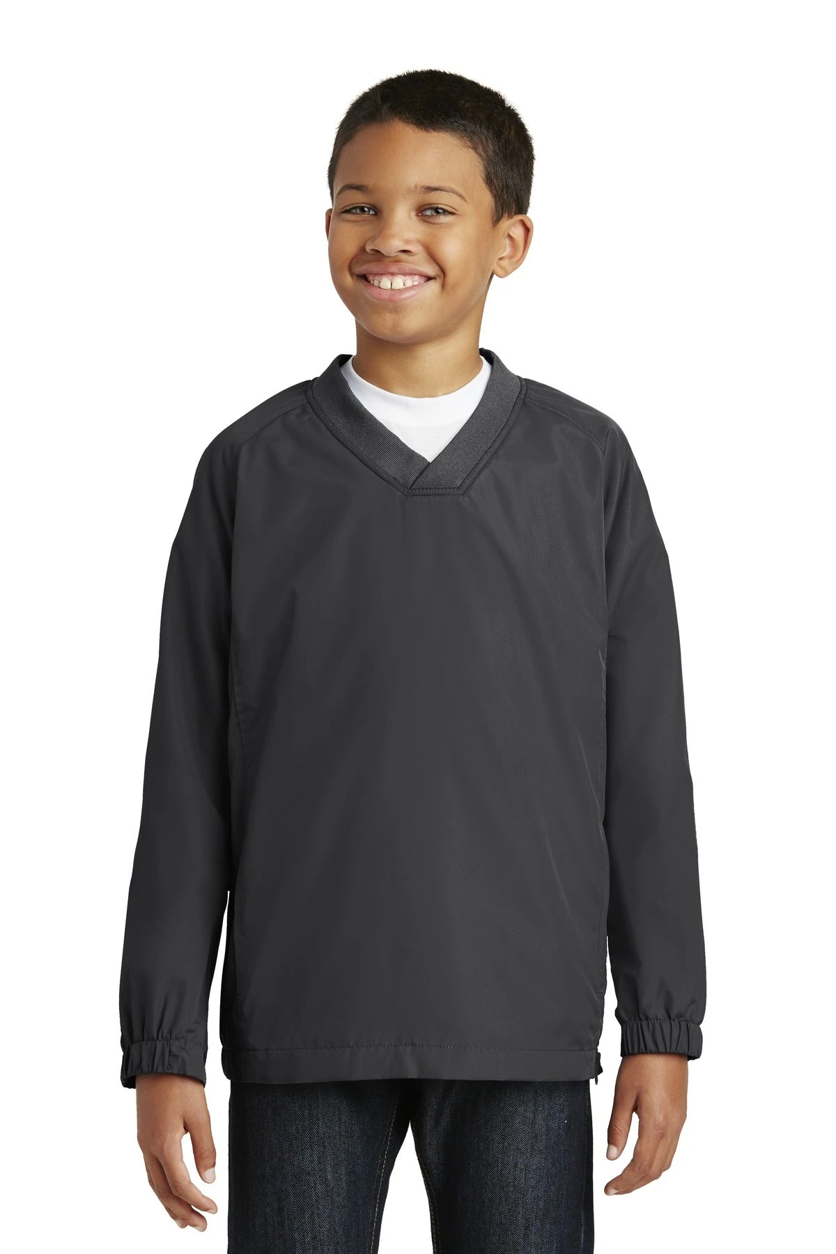 Sport-Tek Youth V-Neck Raglan Wind Shirt YST72 33 Sport-Tek Youth V-Neck Raglan Wind Shirt YST72 - Image 33