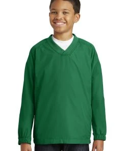 Sport-Tek Youth V-Neck Raglan Wind Shirt YST72 42 Sport-Tek Youth V-Neck Raglan Wind Shirt YST72 -Bulkthreads store 85170541