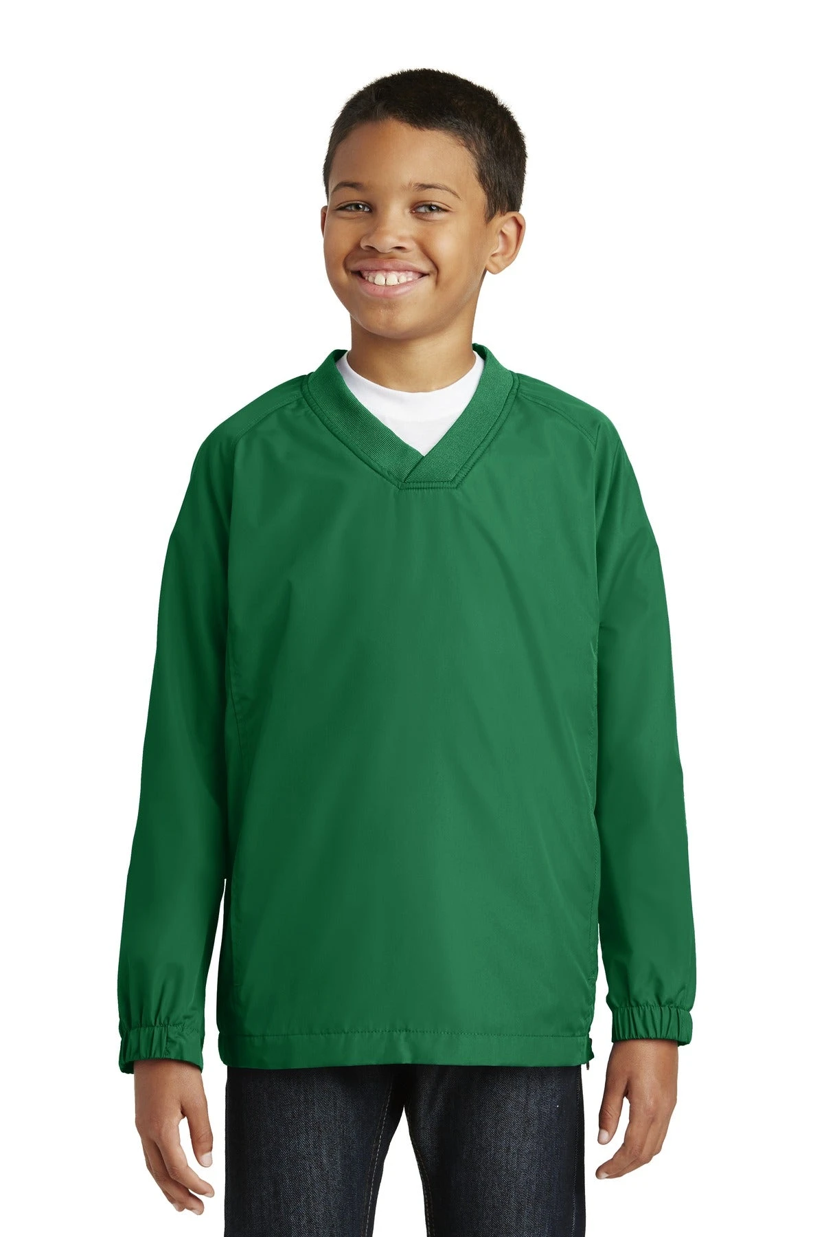 Sport-Tek Youth V-Neck Raglan Wind Shirt YST72 10 Sport-Tek Youth V-Neck Raglan Wind Shirt YST72 - Image 10