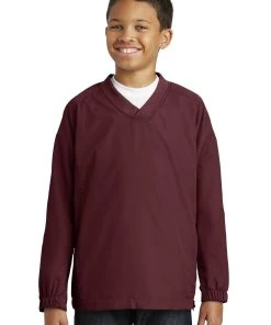 Sport-Tek Youth V-Neck Raglan Wind Shirt YST72 54 Sport-Tek Youth V-Neck Raglan Wind Shirt YST72 -Bulkthreads store 85170585