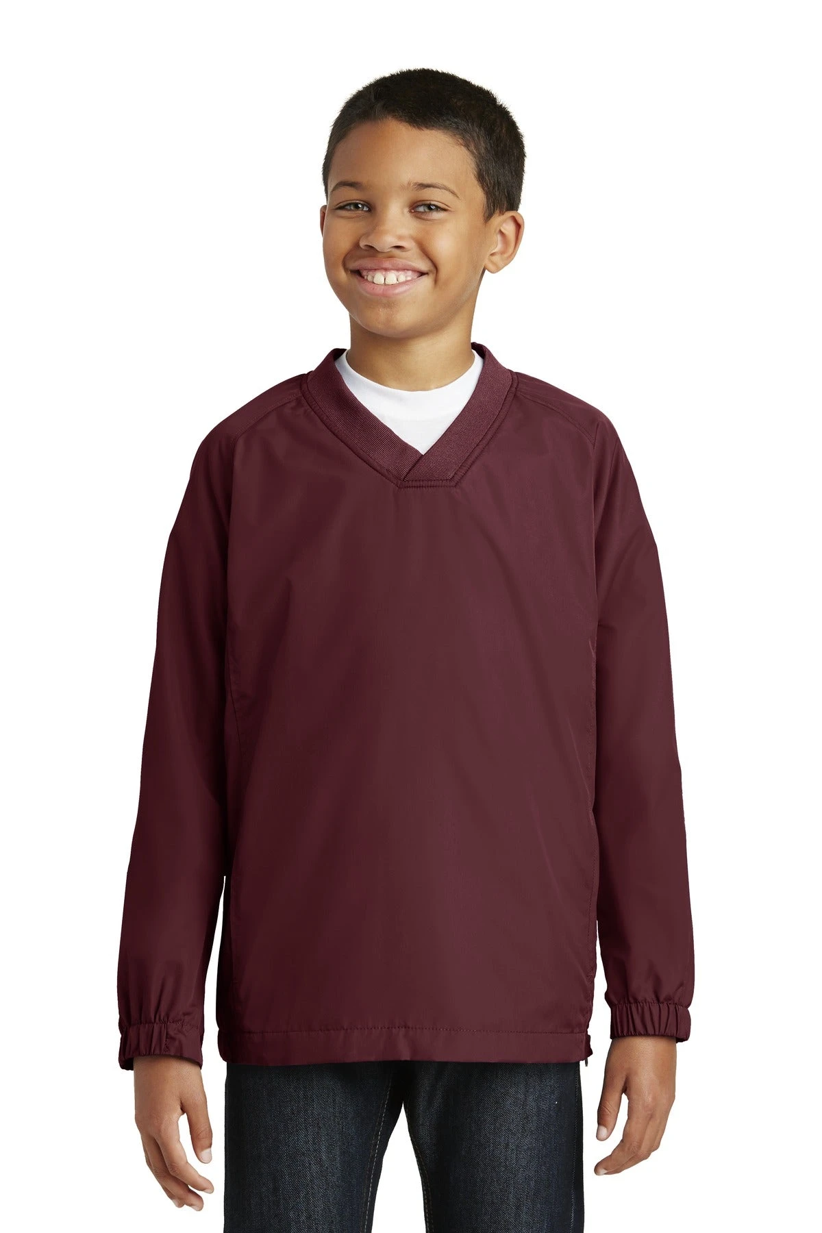 Sport-Tek Youth V-Neck Raglan Wind Shirt YST72 22 Sport-Tek Youth V-Neck Raglan Wind Shirt YST72 - Image 22