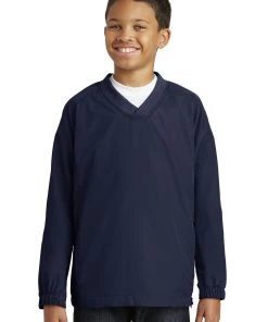 Sport-Tek Youth V-Neck Raglan Wind Shirt YST72 61 Sport-Tek Youth V-Neck Raglan Wind Shirt YST72 -Bulkthreads store 85170728