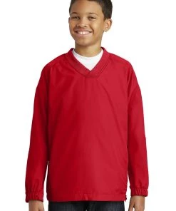Sport-Tek Youth V-Neck Raglan Wind Shirt YST72 46 Sport-Tek Youth V-Neck Raglan Wind Shirt YST72 -Bulkthreads store 85171358