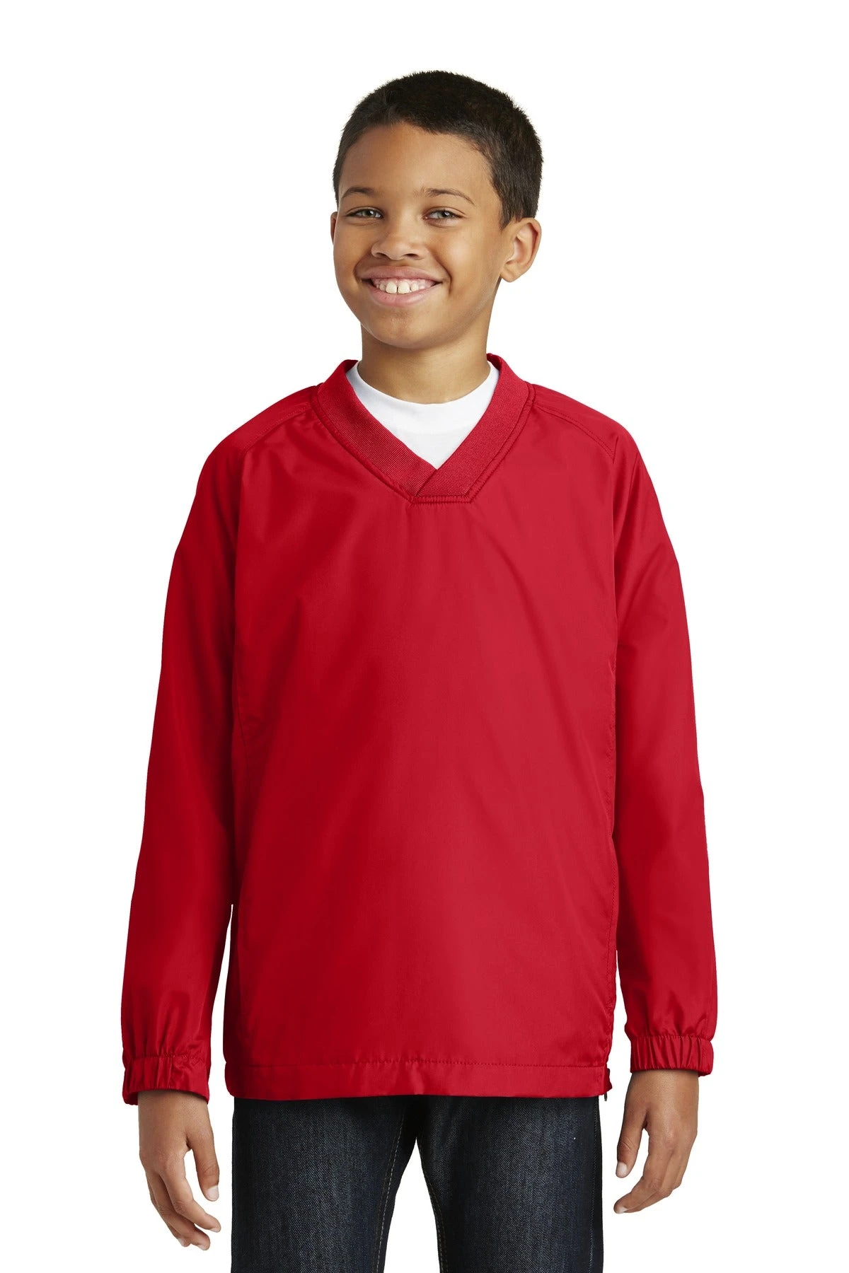 Sport-Tek Youth V-Neck Raglan Wind Shirt YST72 14 Sport-Tek Youth V-Neck Raglan Wind Shirt YST72 - Image 14