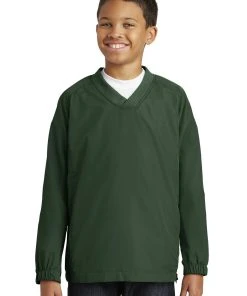 Sport-Tek Youth V-Neck Raglan Wind Shirt YST72 50 Sport-Tek Youth V-Neck Raglan Wind Shirt YST72 -Bulkthreads store 85171529