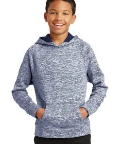 Sport-Tek Youth PosiCharge Electric Heather Fleece Hooded Pullover YST225 -Bulkthreads store 85171610