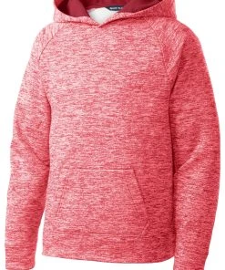 Sport-Tek Youth PosiCharge Electric Heather Fleece Hooded Pullover YST225 -Bulkthreads store 85172032