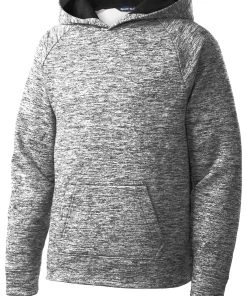 Sport-Tek Youth PosiCharge Electric Heather Fleece Hooded Pullover YST225 -Bulkthreads store 85172136