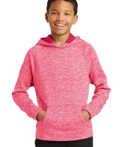 Sport-Tek Youth PosiCharge Electric Heather Fleece Hooded Pullover YST225 -Bulkthreads store 85172319