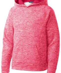 Sport-Tek Youth PosiCharge Electric Heather Fleece Hooded Pullover YST225 -Bulkthreads store 85172325