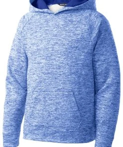 Sport-Tek Youth PosiCharge Electric Heather Fleece Hooded Pullover YST225 -Bulkthreads store 85172817