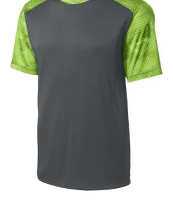 Sport-Tek Youth CamoHex Colorblock Tee YST371 -Bulkthreads store 85174896