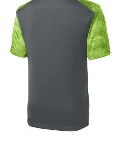 Sport-Tek Youth CamoHex Colorblock Tee YST371 -Bulkthreads store 85174897