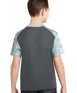 Sport-Tek Youth CamoHex Colorblock Tee YST371 -Bulkthreads store 85174983