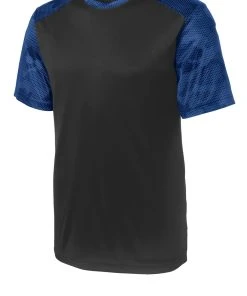 Sport-Tek Youth CamoHex Colorblock Tee YST371 -Bulkthreads store 85175085