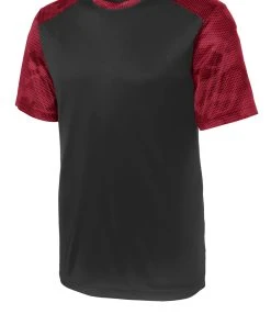 Sport-Tek Youth CamoHex Colorblock Tee YST371 -Bulkthreads store 85175183