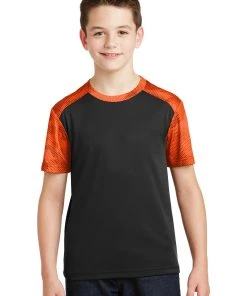 Sport-Tek Youth CamoHex Colorblock Tee YST371 -Bulkthreads store 85175402