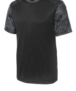 Sport-Tek Youth CamoHex Colorblock Tee YST371 -Bulkthreads store 85175891