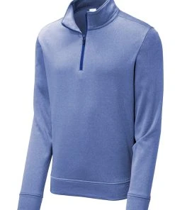 Sport-Tek Men's PosiCharge Sport-Wick Heather Fleece 1/4-Zip Pullover -Bulkthreads store 85177845