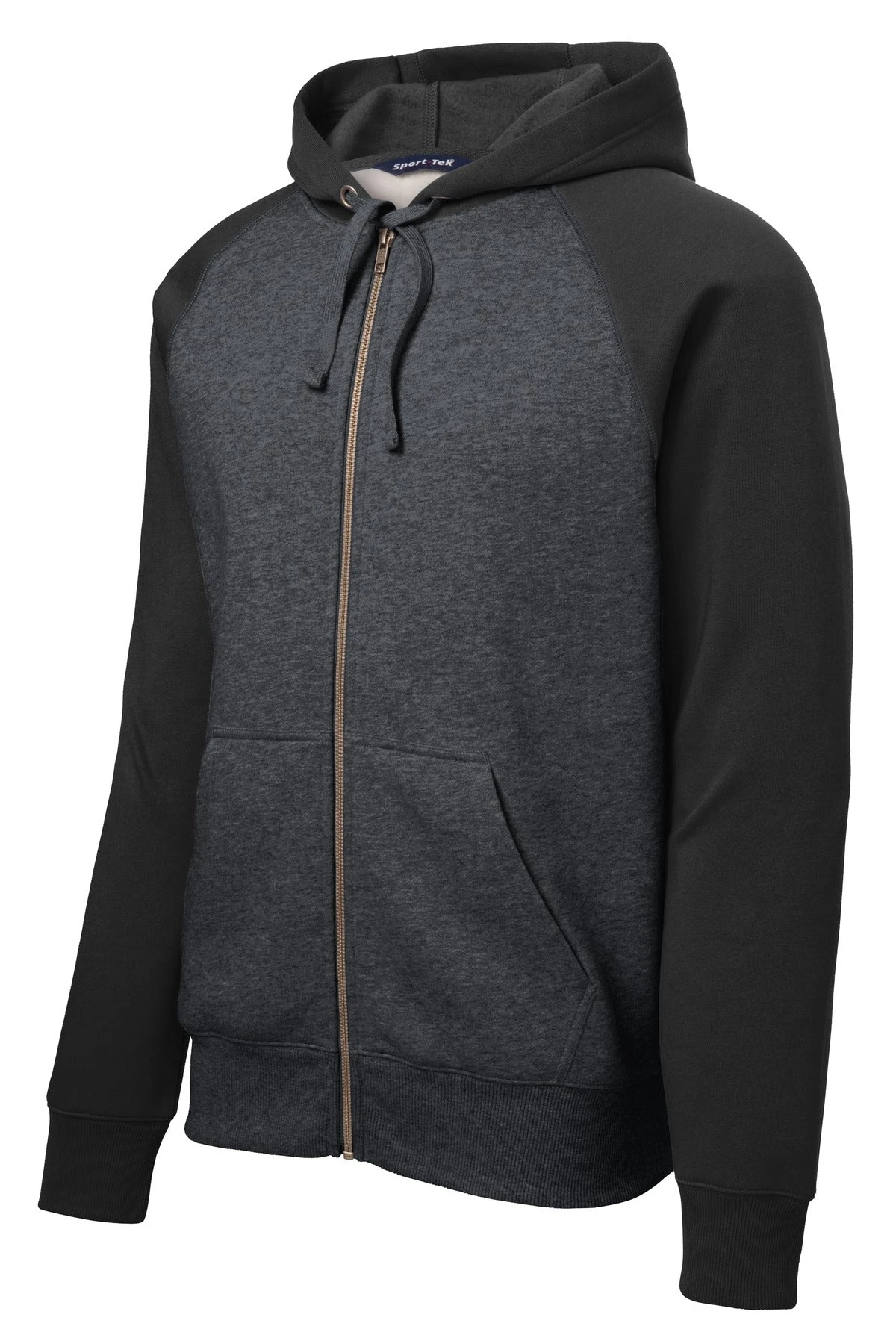 Sport-Tek Men's Raglan Colorblock Full-Zip Hooded Fleece Jacket 8 Sport-Tek Men's Raglan Colorblock Full-Zip Hooded Fleece Jacket - Image 8